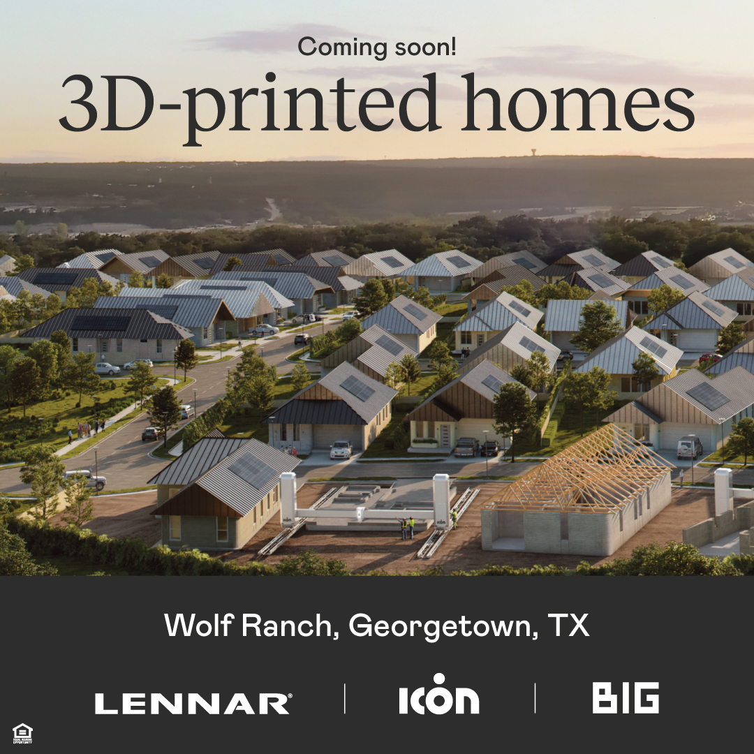Lennar Announces Visionary 3D-Printed Home Community with Icon 